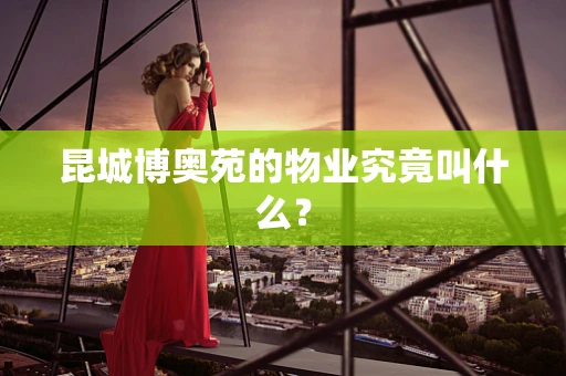 昆城博奥苑的物业究竟叫什么？