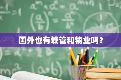 国外也有城管和物业吗？
