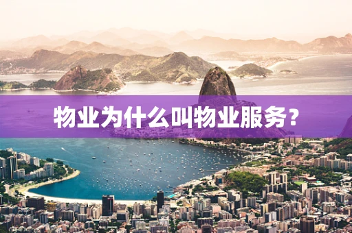 物业为什么叫物业服务？