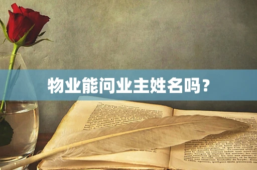 物业能问业主姓名吗？