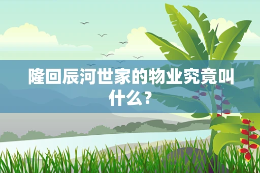隆回辰河世家的物业究竟叫什么？