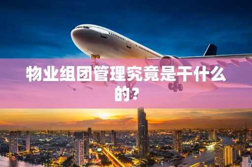 物业组团管理究竟是干什么的？