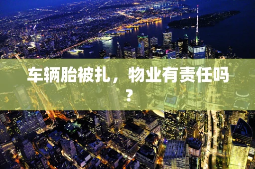 车辆胎被扎，物业有责任吗？