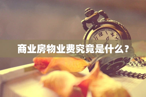商业房物业费究竟是什么？