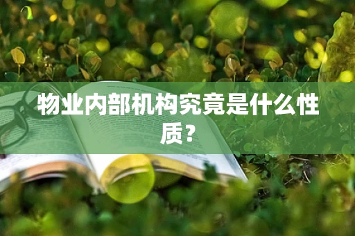 物业内部机构究竟是什么性质？
