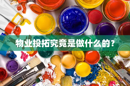 物业投拓究竟是做什么的？