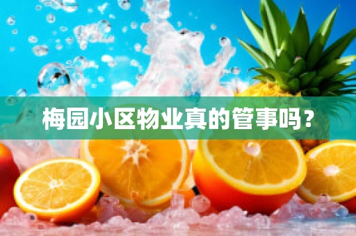 梅园小区物业真的管事吗？