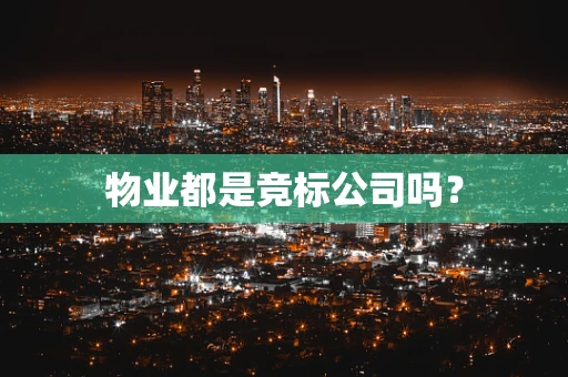 物业都是竞标公司吗？