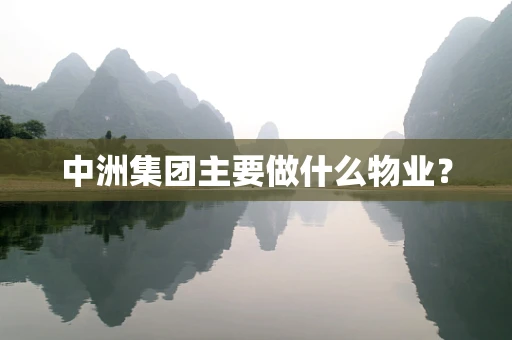 中洲集团主要做什么物业？