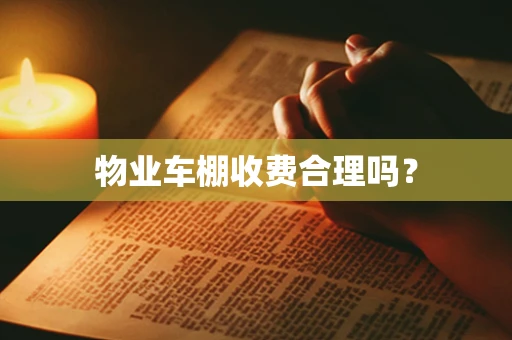 物业车棚收费合理吗？