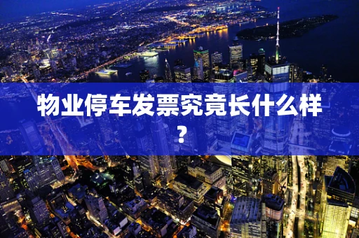 物业停车发票究竟长什么样？