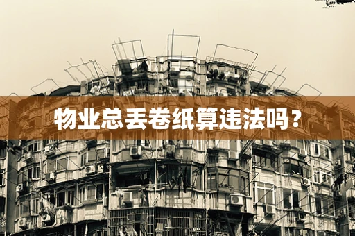 物业总丢卷纸算违法吗？