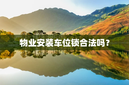 物业安装车位锁合法吗？